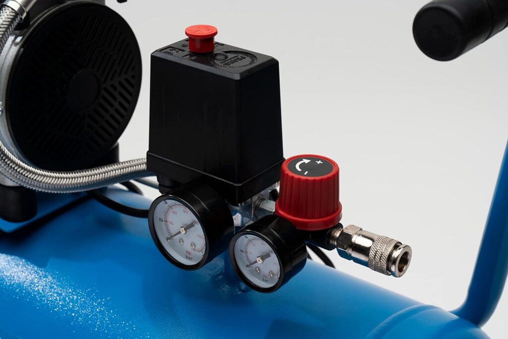 Compresor Abac 50l 1HP manometro compresordeairelectrico.com