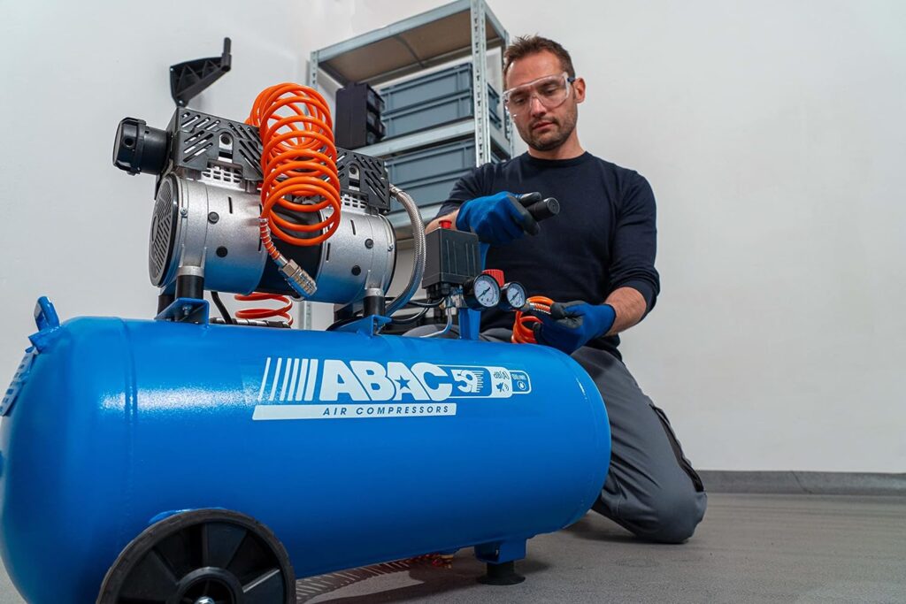 Compresor Abac 50l 1HP uso compresordeairelectrico.com