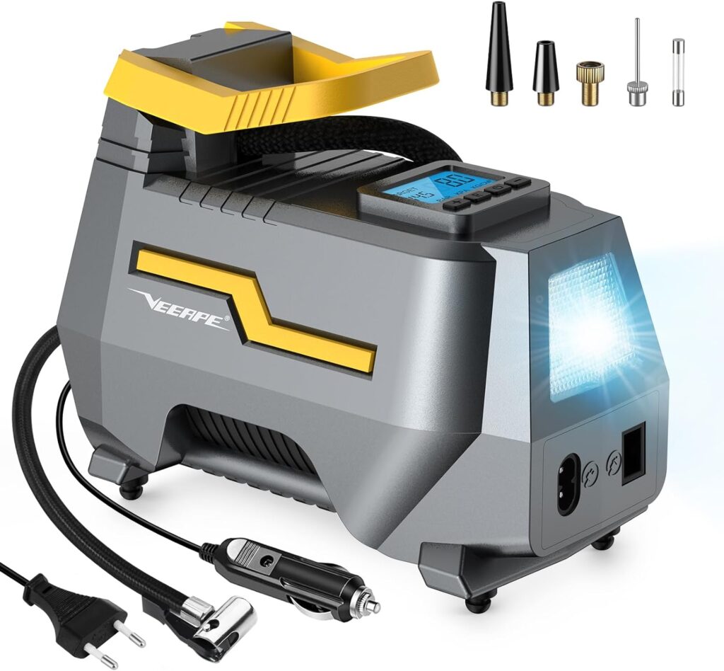 VEEAPE Compresor Aire Portatil 230V 12V compresordeaireelectrico.com