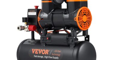 VEVOR Compresor de Aire Silencioso de 8L 900W 1,2 CV compresordeairelectrico.com